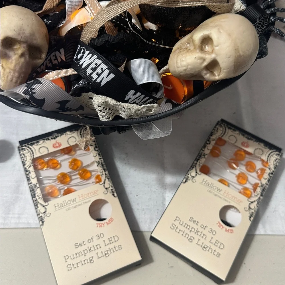 Hallow Home LED SET OF 30 pumpkin string lights